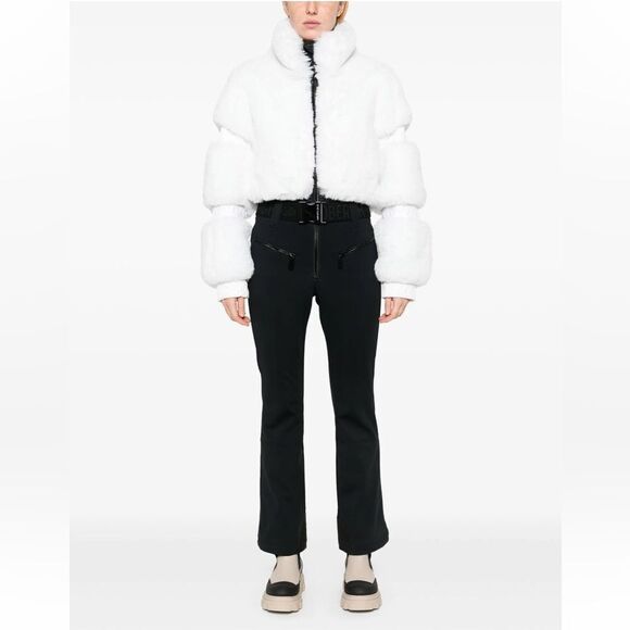Goldbergh Lieke Ski Suit NWT US 6 Women’s Jumpsuit Faux Fur White Black - Picture 2 of 14